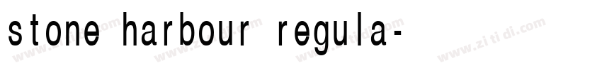 stone harbour regula字体转换
